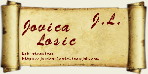 Jovica Lošić vizit kartica